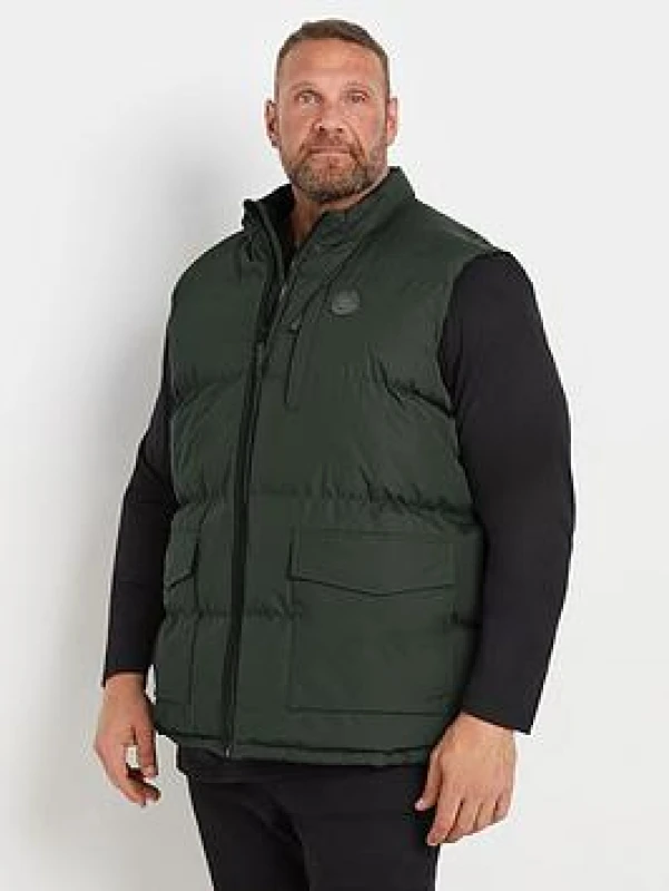 Image of BadRhino Zip Through Gilet Dark Green