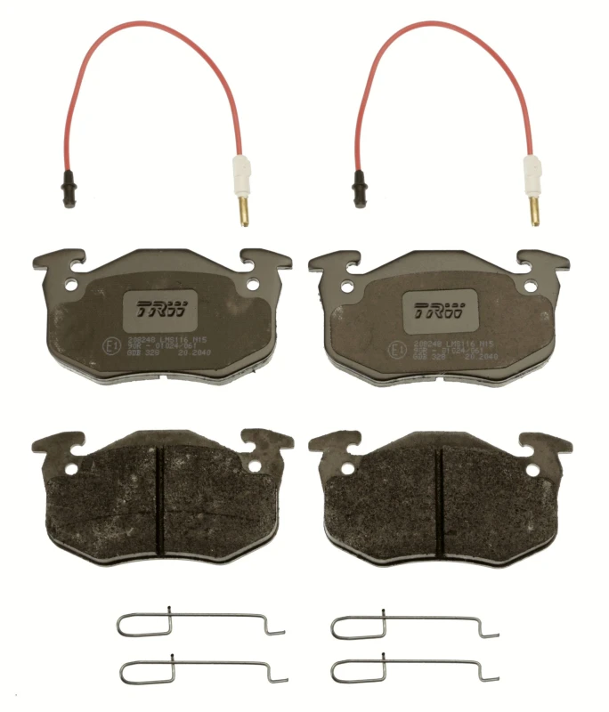 Image of TRW GDB328 Brake pad set incl. wear warning contact, with accessories Brake Pad Set,disc brake (402)
