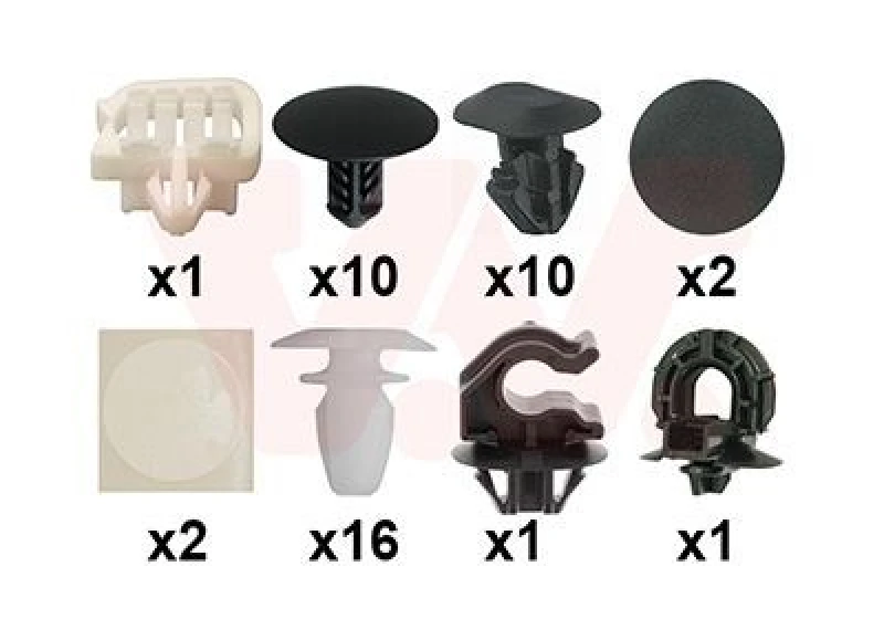 Image of VAN WEZEL Mounting Kit, bonnet VAN WEZEL 4403797