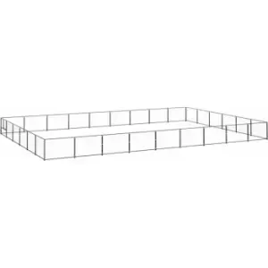 Image of Dog Kennel Black 54 m² Steel Vidaxl Black