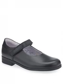 Image of Start-rite Older Girls Samba School Shoes - Black Leather, Size 3.5 Older