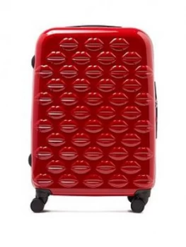 Lulu Guinness Red Medium Lips Hardsided Spinner Case