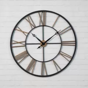 image of Suntime 94cm Black Roman Garden Wall Clock