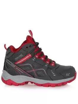 Image of Regatta Vendeavour Junior Walking Boot, Grey/Pink, Size 9 Younger