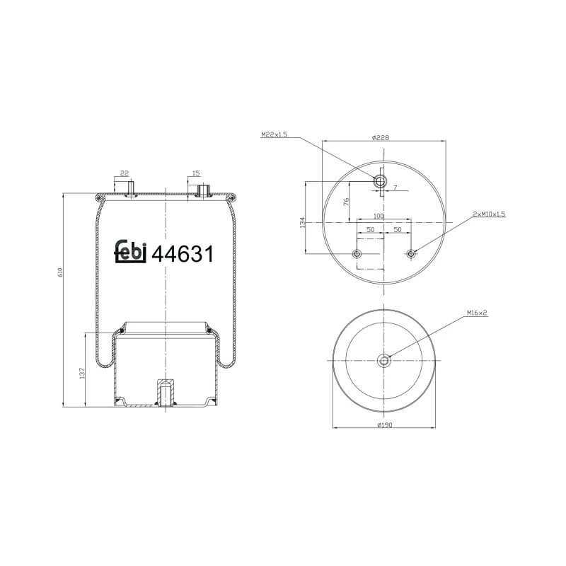 Image of FEBI BILSTEIN 44631 Boot, air suspension Boot,air suspension (324)