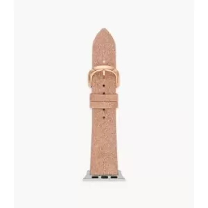 Image of Kate Spade New York Womens Glitter Leather Band For Apple Watch, 38/40/41Mm - Rose Gold