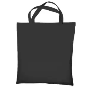 image of Jassz Bags "Cedar" Cotton Short Handle Shopping Bag / Tote (One Size) (Dark Grey)