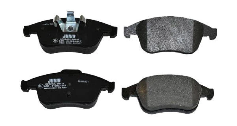 Image of JURID 573243J Brake pad set not prepared for wear warning indicator, without accessories, with piston clip Brake Pad Set,disc brake (402)