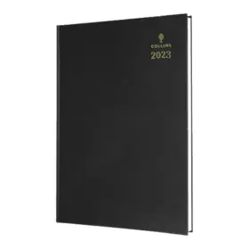 image of Collins 35 A5 Week to View 2023 Desk Diary - Black