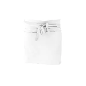 Image of Dennys Ladies/Womens Short Bar Workwear Apron (One Size) (White)