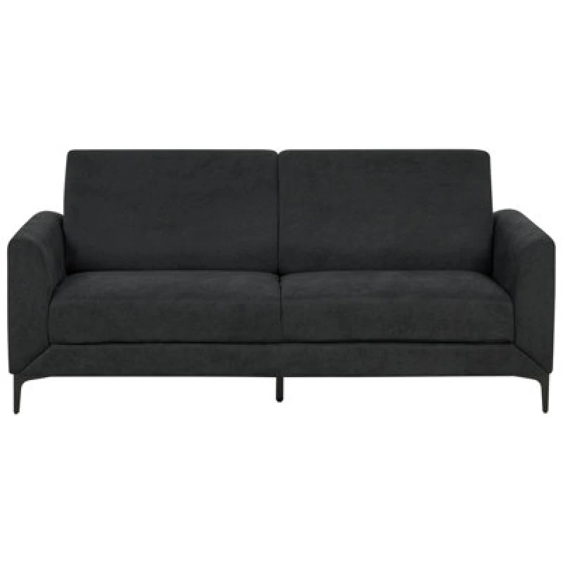 Image of Beliani Sofa 3 Seater Fenes Fabric Black