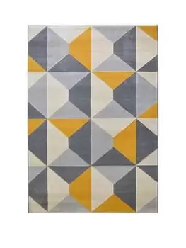 image of Everyday Creation Ochre Geo Rug