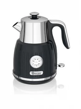 image of Swan 1.5L Retro Dial Kettle - Black