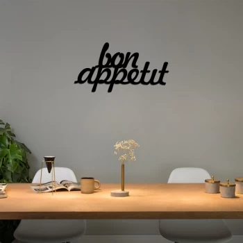 Image of Bon Appetit 1 - Black Decorative Metal Wall Accessory