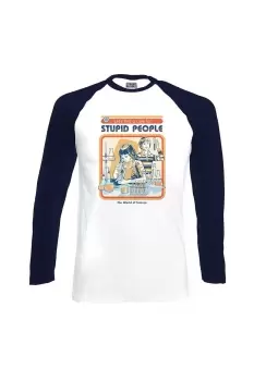 image of Lets Find A Cure For Stupid People Baseball T-Shirt