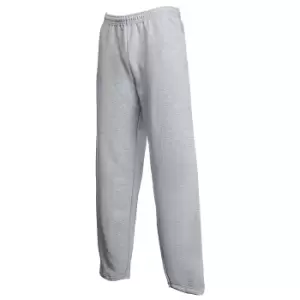 Image of Fruit Of The Loom Mens Open Hem Jog Pants / Jogging Bottoms (XL) (Heather Grey)