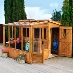 image of 8'3 x 82 Mercia Wooden Combi Greenhouse (2.53x2.50m)