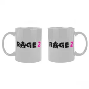 Image of Rage 2 Mug Logo White