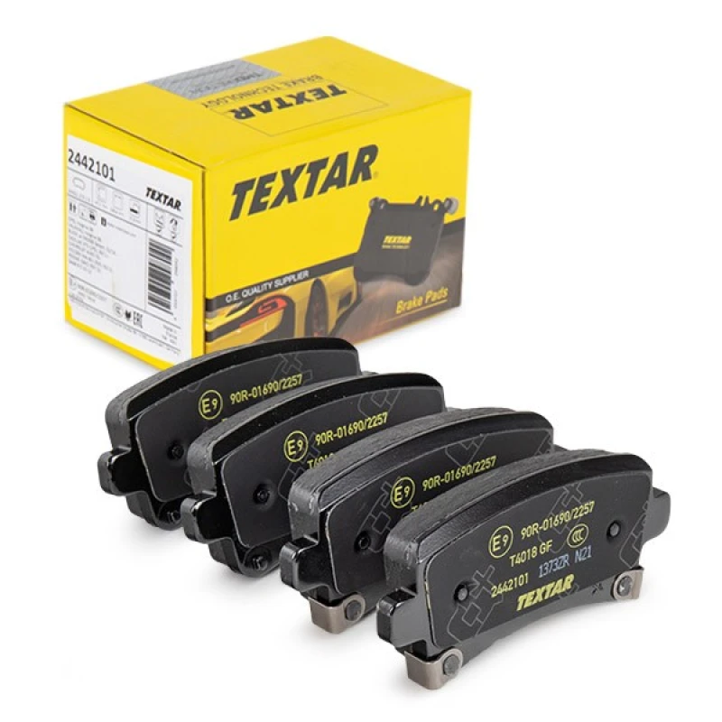 Image of TEXTAR 2442101 Brake pad set Q+ with acoustic wear warning, with accessories Brake Pad Set,disc brake (402)