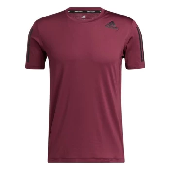 image of adidas Techfit 3-Stripes Fitted T-Shirt Mens - Victory Crimson