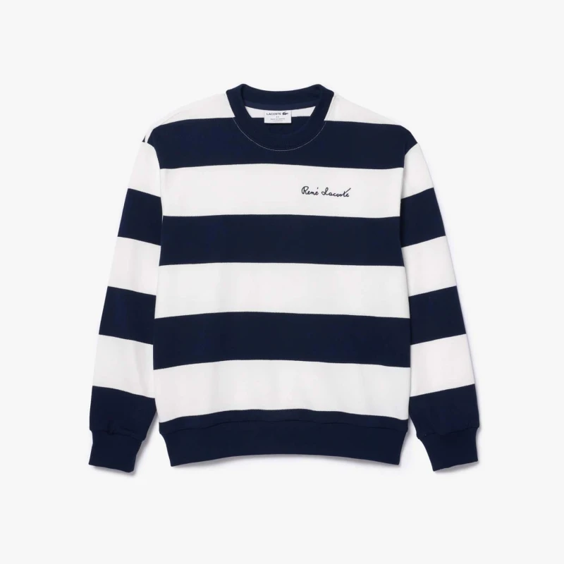 Image of Lacoste French Made Oversized Sweatshirt Cream female 8