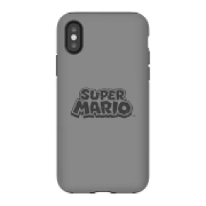 image of Nintendo Super Mario Distressed Logo Phone Case - iPhone X - Tough Case - Gloss