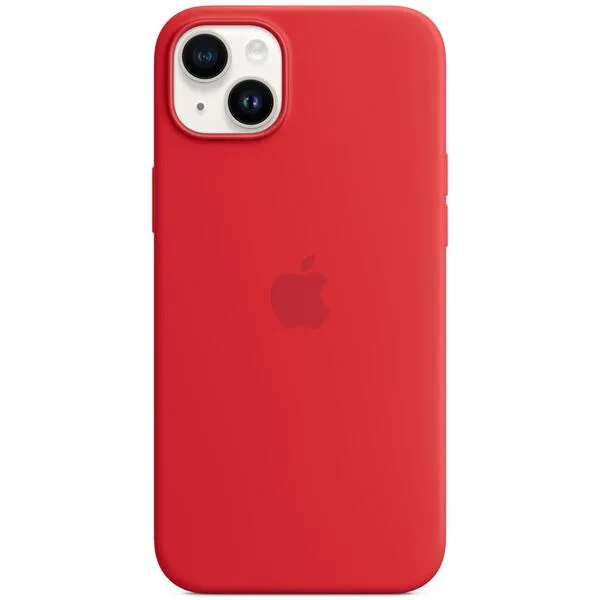 image of Apple - Back cover for mobile phone - MagSafe compatibility - silicone - red - for iPhone 14 Plus MW513ZM/A