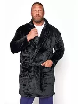 image of BadRhino Essential Dressing Gown - Black, Size 2XL, Men