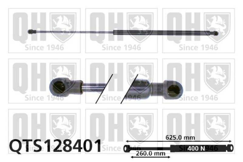Image of QUINTON HAZELL Tailgate strut QUINTON HAZELL QTS128401