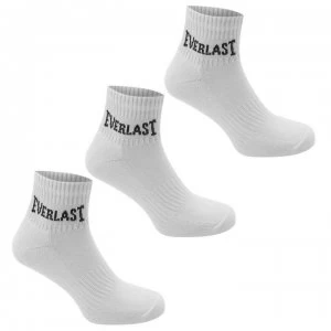 Image of Everlast Quarter Sock 3 Pack Ladies - White