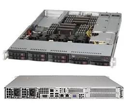 Image of SC113AC2-R706WB2 - Rack - Server - Black - EATX - 1U - Activity - HDD - LAN - Power