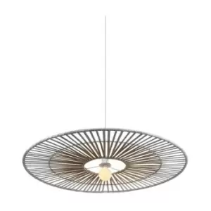 image of Larissa Lighting - Larissa Pehcevo Wire Ceiling Pendant Light Bamboo Metal 1x E27 White