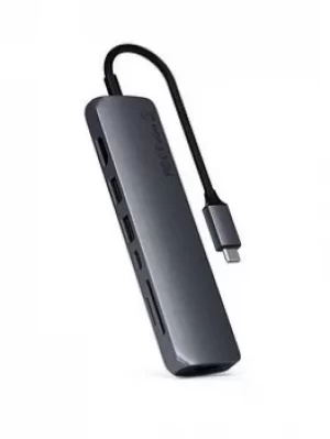 Image of Satechi Type-C Slim Multiport With Ethernet Adapter (Space Grey)