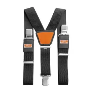 image of Bahco - 4750-BWC-1 Black Trouser Adjustable Braces With Heavy Duty Clips