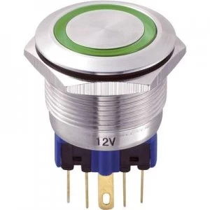 Image of TRU COMPONENTS GQ22 11EG12V Tamper proof pushbutton 250 V AC 5 A 1 x OnOn IP65 momentary
