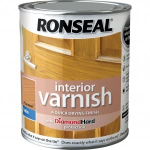 image of Ronseal Interior Satin Quick Dry Varnish Pear Wood 250ml