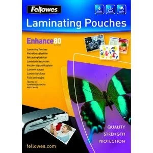 Image of Fellowes Laminating Pouch A4 80micron Enhance 53962