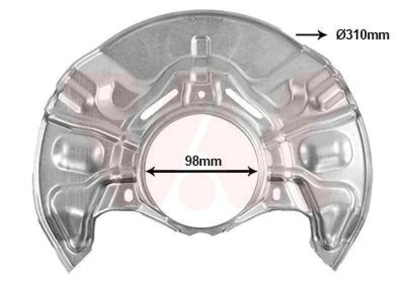 Image of VAN WEZEL Brake disc backing plate VAN WEZEL 5398371