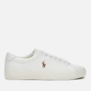 Image of Polo Ralph Lauren Mens Longwood Leather Low Top Trainers - White/White - UK 10