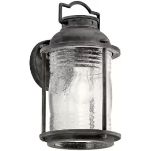 Image of Elstead Ashland Bay - 1 Light Medium Outdoor Wall Lantern Zinc IP44, E27