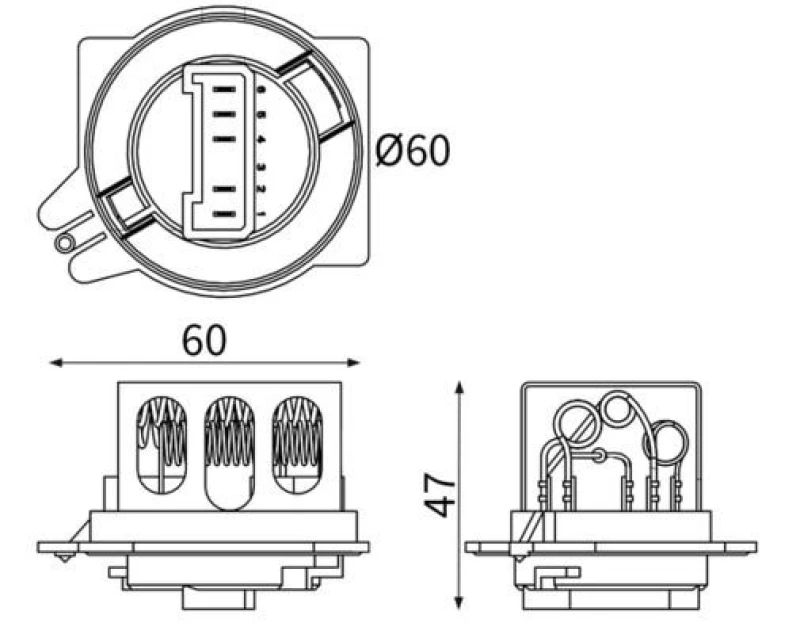 Image of Blower motor resistor MAHLE ABR 186 000S