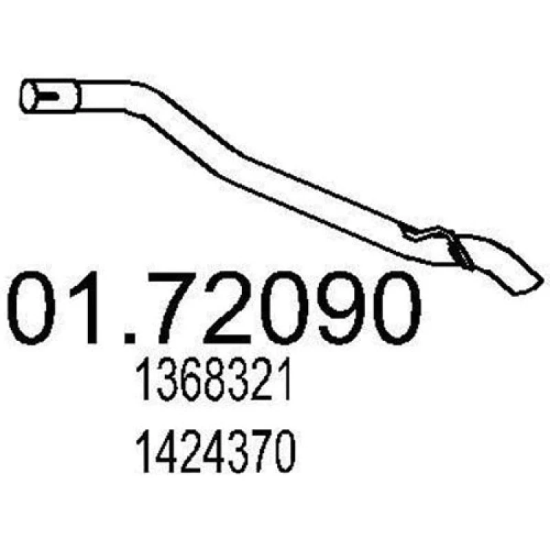 Image of MTS 01.72090 Exhaust Pipe Rear, Length: 760mm Exhaust Pipe (17)