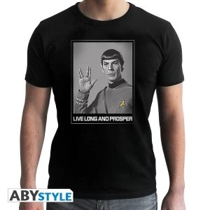 Image of Star Trek - Spock Mens Large T-Shirt - Black