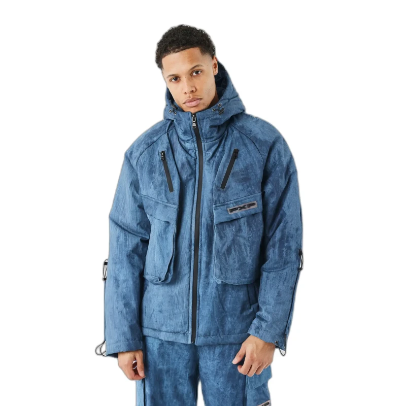 Image of Project X Paris Hooded jacket Project X Paris Bleu Male S