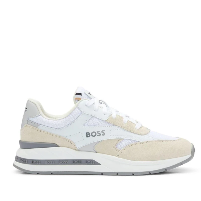 Image of Boss Kurt Running Trainers White male UK 5