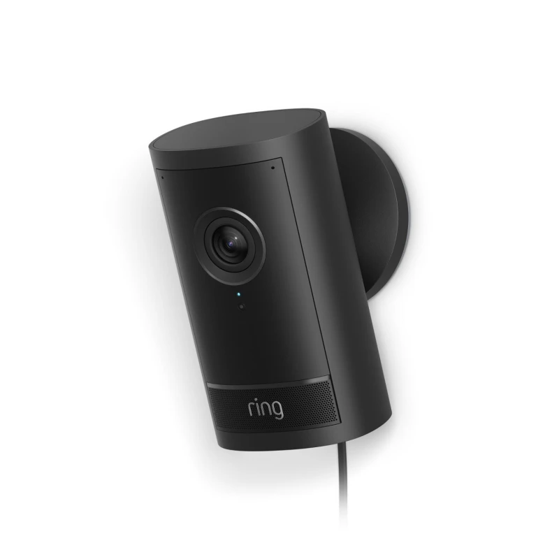 Image of Ring Ring Outdoor Camera Pro (Newest Gen) Plug-In Retinal 4K Security Camera - Black