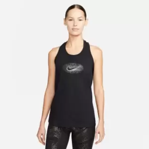 Image of One Shine Vest Top with Central Logo Print in Cotton Mix