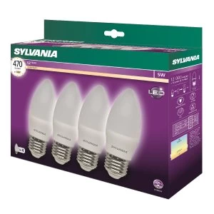 image of Sylvania 5W E27 SL4 Candle - 4 Pack