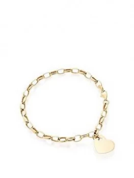 image of Beaverbrooks 9Ct Gold Heart Bracelet