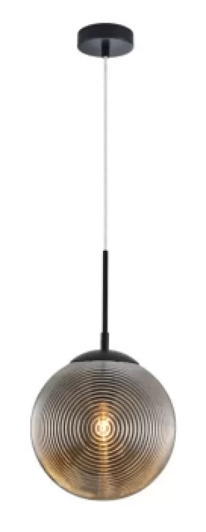 image of Modern Lumina Black Pendant Ceiling Light Glass Shade